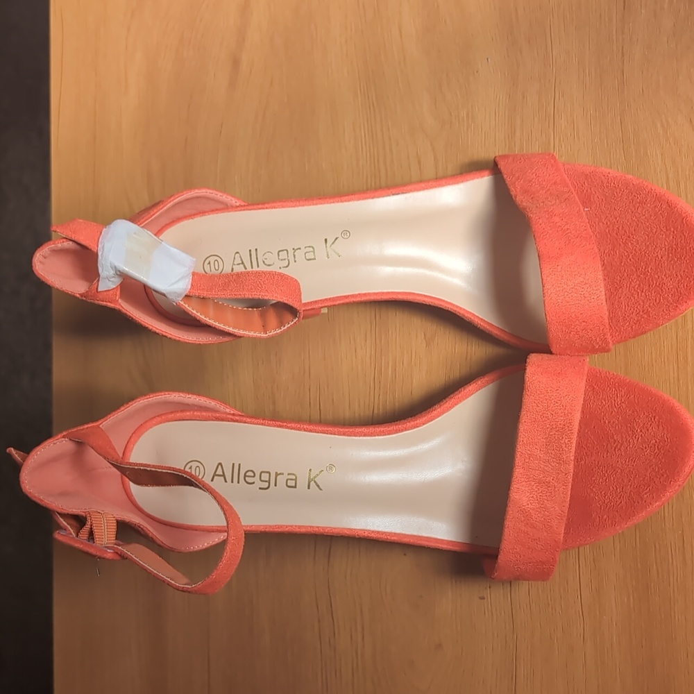 Allegra K Women's Orange Sandals 10